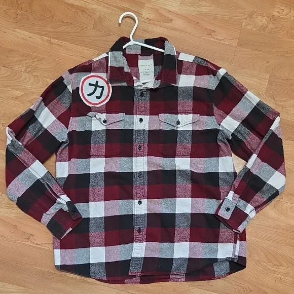 Kiss #2 Upcycled Plaid Shirt - Picture 7 of 7